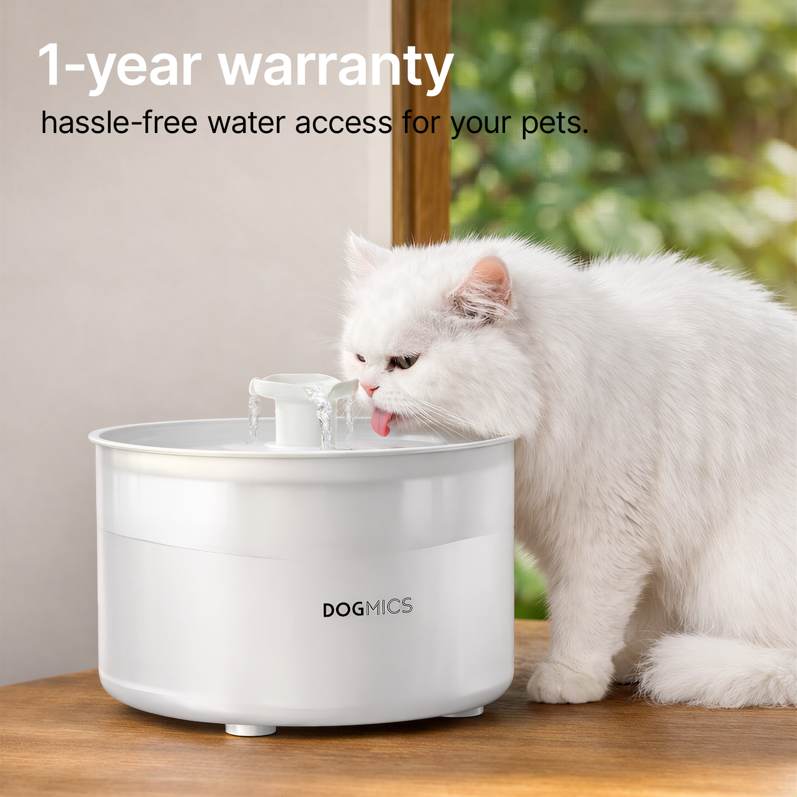Cat Water Fountain 3.8L/128oz Indoor Water Dispenser for Cats and Dogs Automatic Pet Water Fountain with Silent Pump