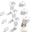 Dogmics Cat Water Fountain Filters Replacement Filters Set 3 Pack CS Composite Filters and 3 Pack PW Plated Filters 3 Pack Pre-Filter Sponges for 3.8L/128oz Automatic Pet Fountain Dog Water Dispense
